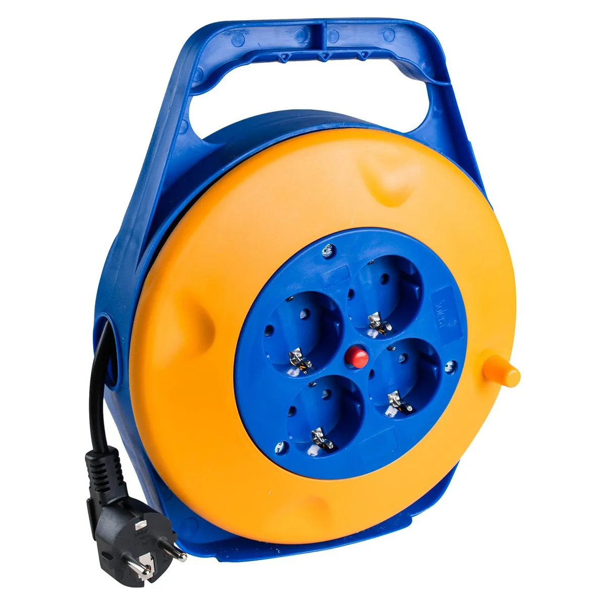 SOLERA - Extensión eléctrica carrete 4 tomas schuko 10m