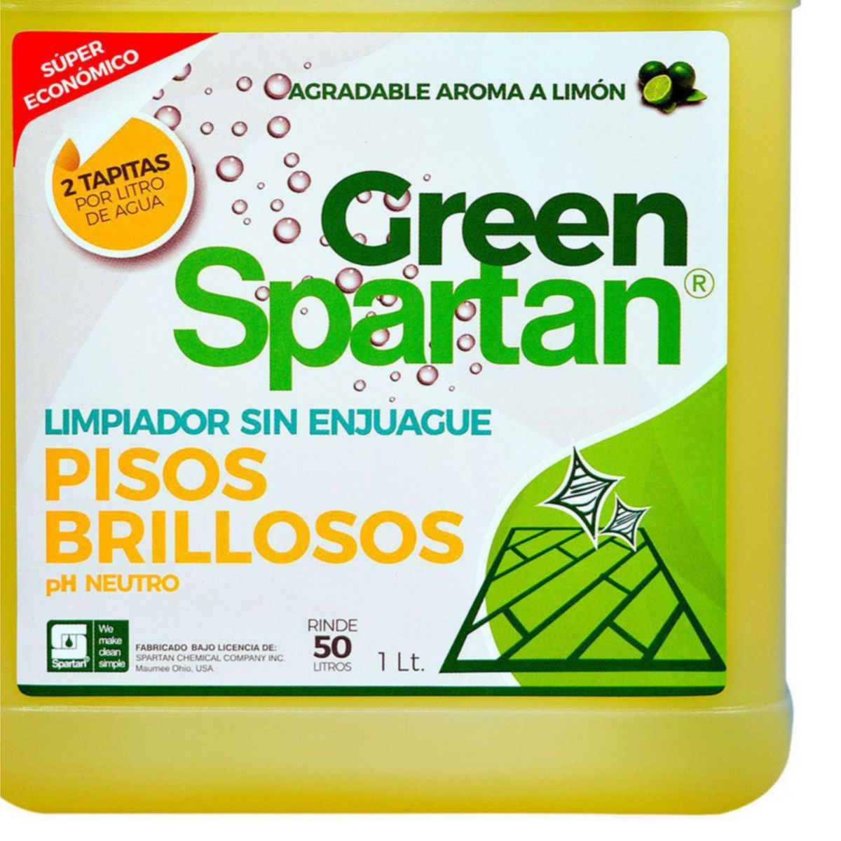 SPARTAN - Limpiador Pisos Brillosos 1L