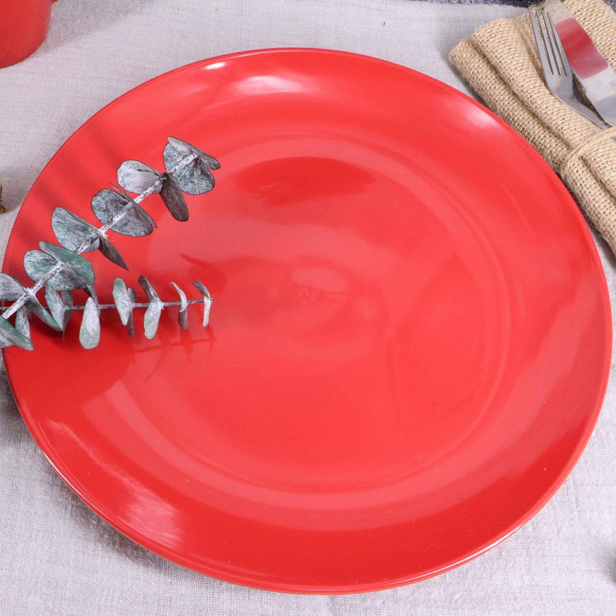 CASA BONITA - Plato Redondo Rojo 27cm