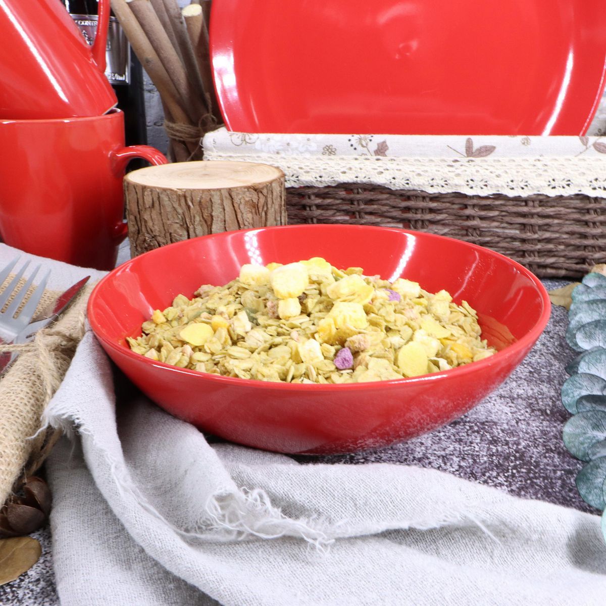 CASA BONITA - Bowl Rojo 18cm Ceramica