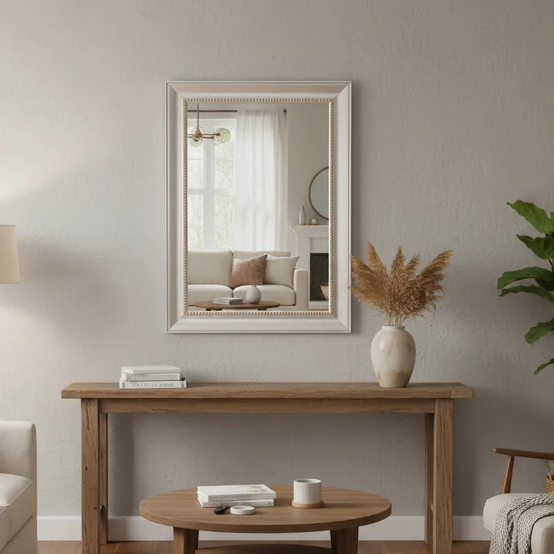 JUST HOME COLLECTION - Espejo Decorativo Rectangular Plateado 79x108cm