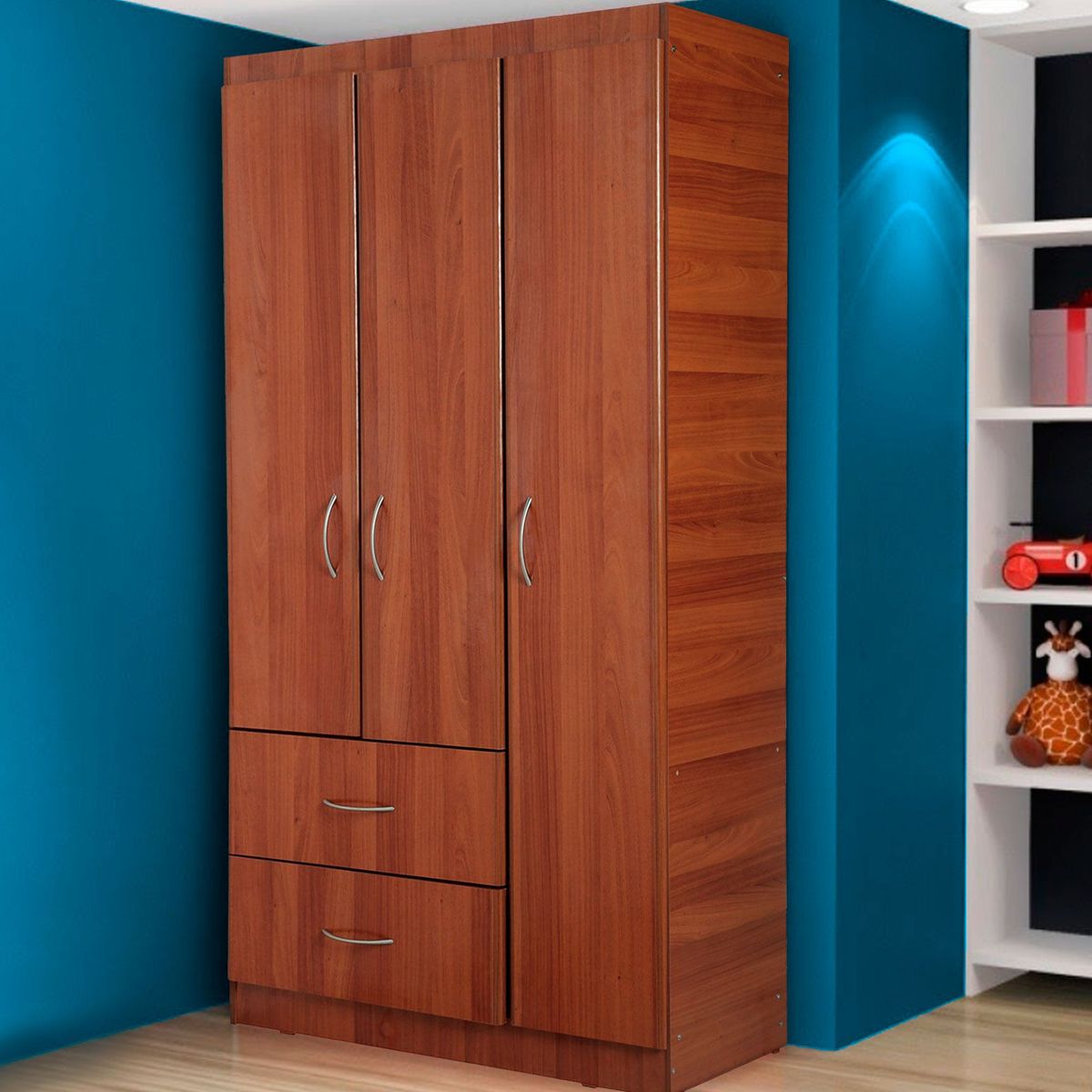 JUST HOME COLLECTION - Ropero 3 puertas y 2 cajones