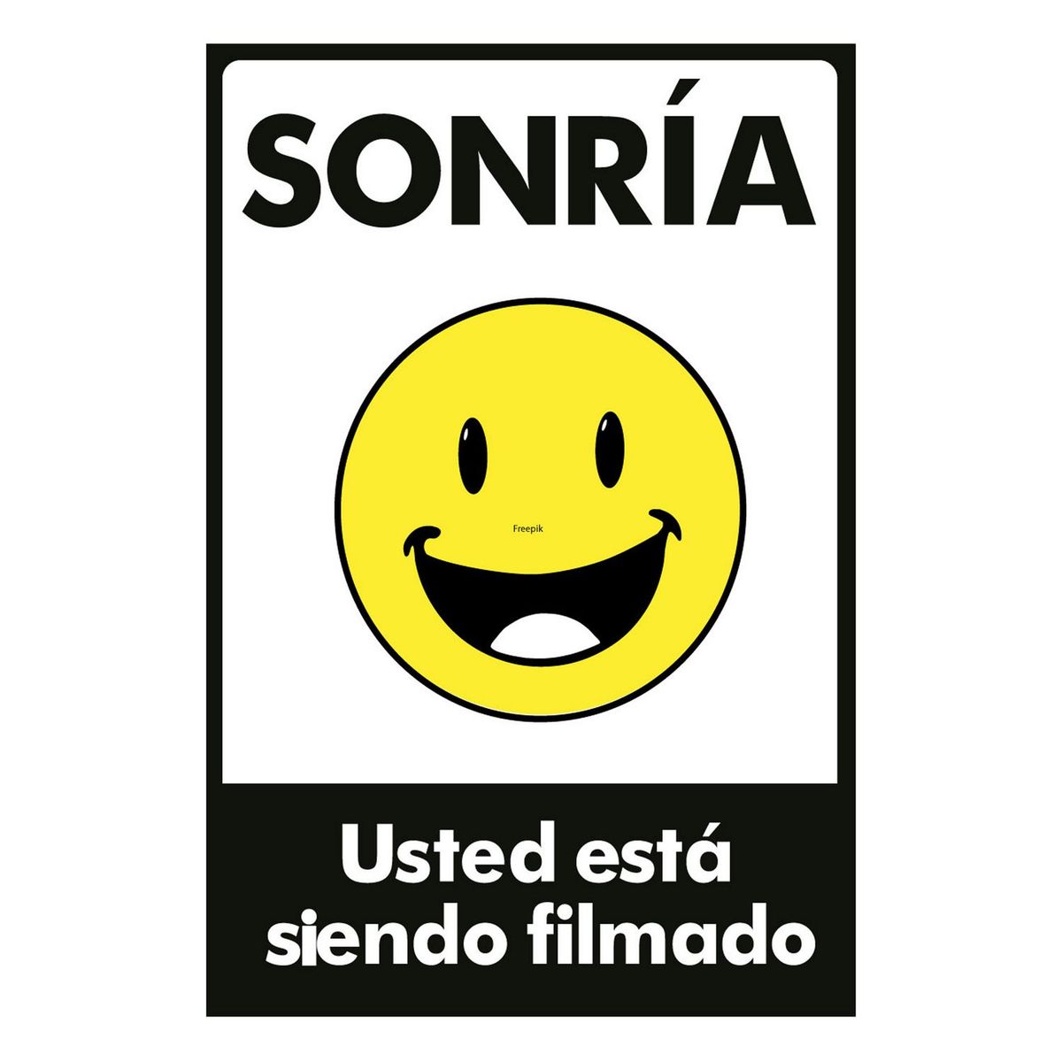 FIXSER - Señal de Sonría lo Estamos Filmando 15x22.5 cm.
