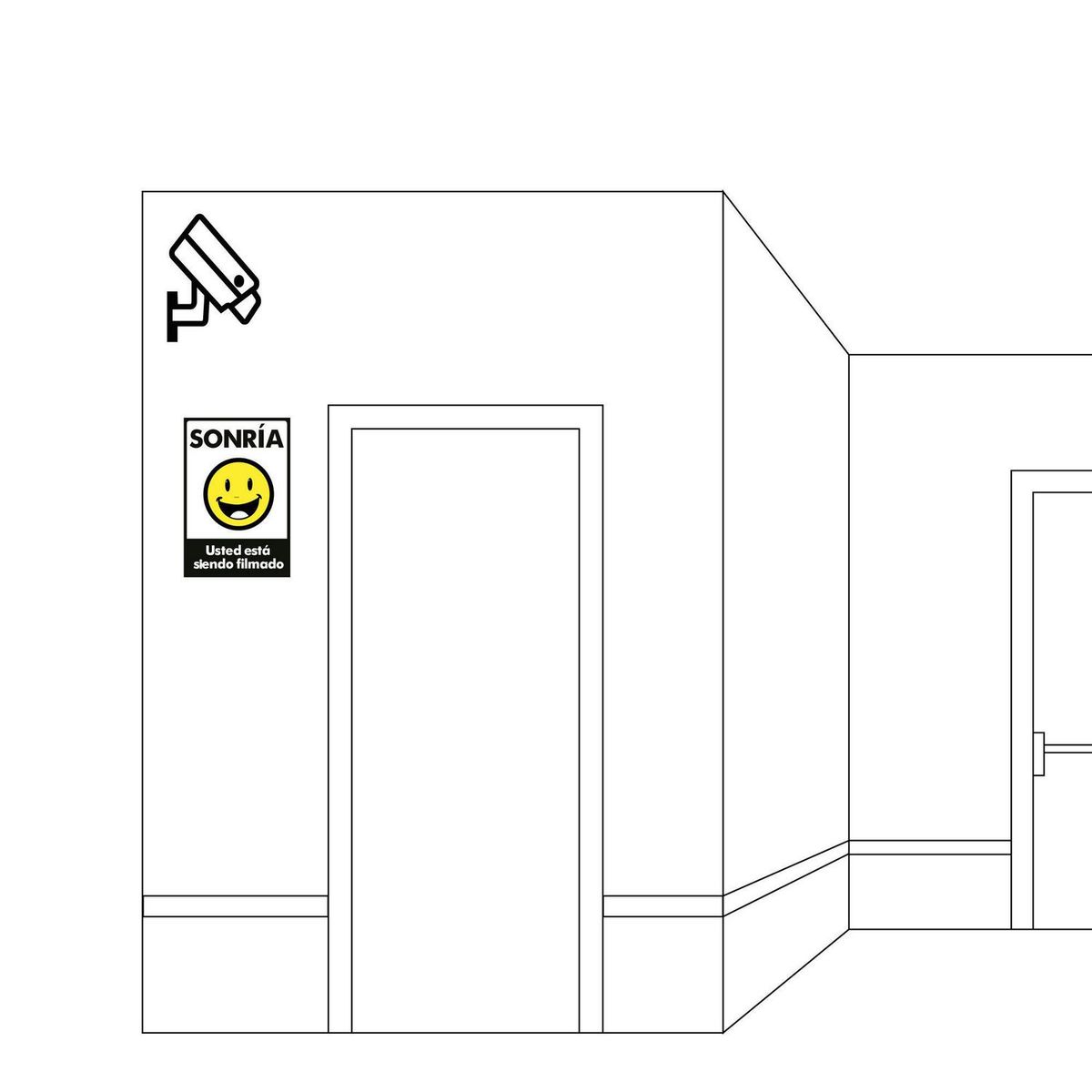 FIXSER - Señal de Sonría lo Estamos Filmando 15x22.5 cm.