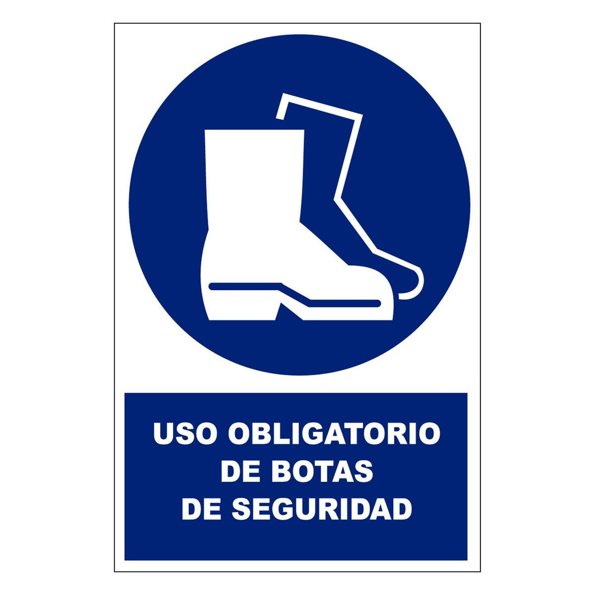 FIXSER - Señal de Vinil de Uso de Botas de Seguridad 20x30 cm.