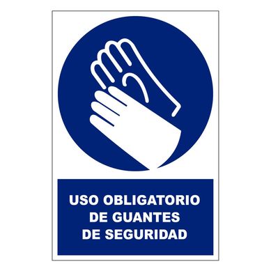 Seal de Vinil de Uso de Guantes 20x30 cm.