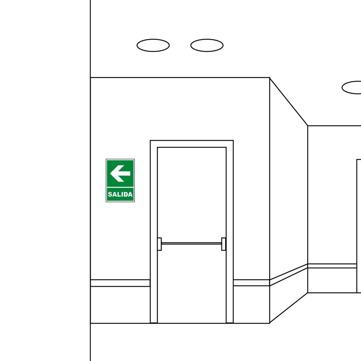 FIXSER - Señal de Vinil de Salida Izquierda 20x30 cm.