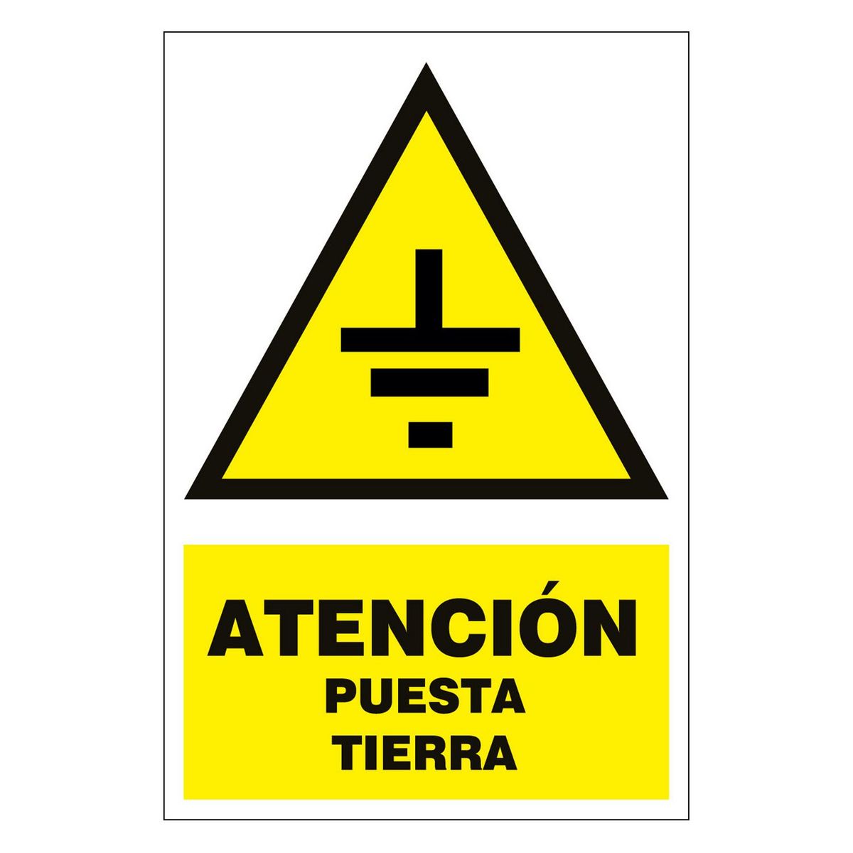 FIXSER - Señal de Vinil de Pozo a Tierra 20x30 cm.