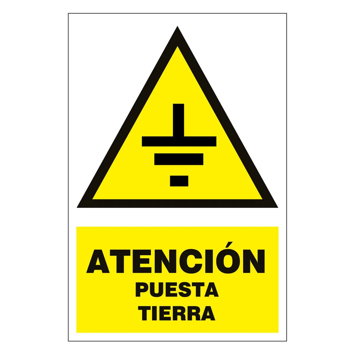 FIXSER - Señal de Vinil de Pozo a Tierra 20x30 cm.