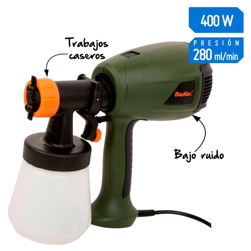BAUKER - Pistola para pintar Bauker 400W