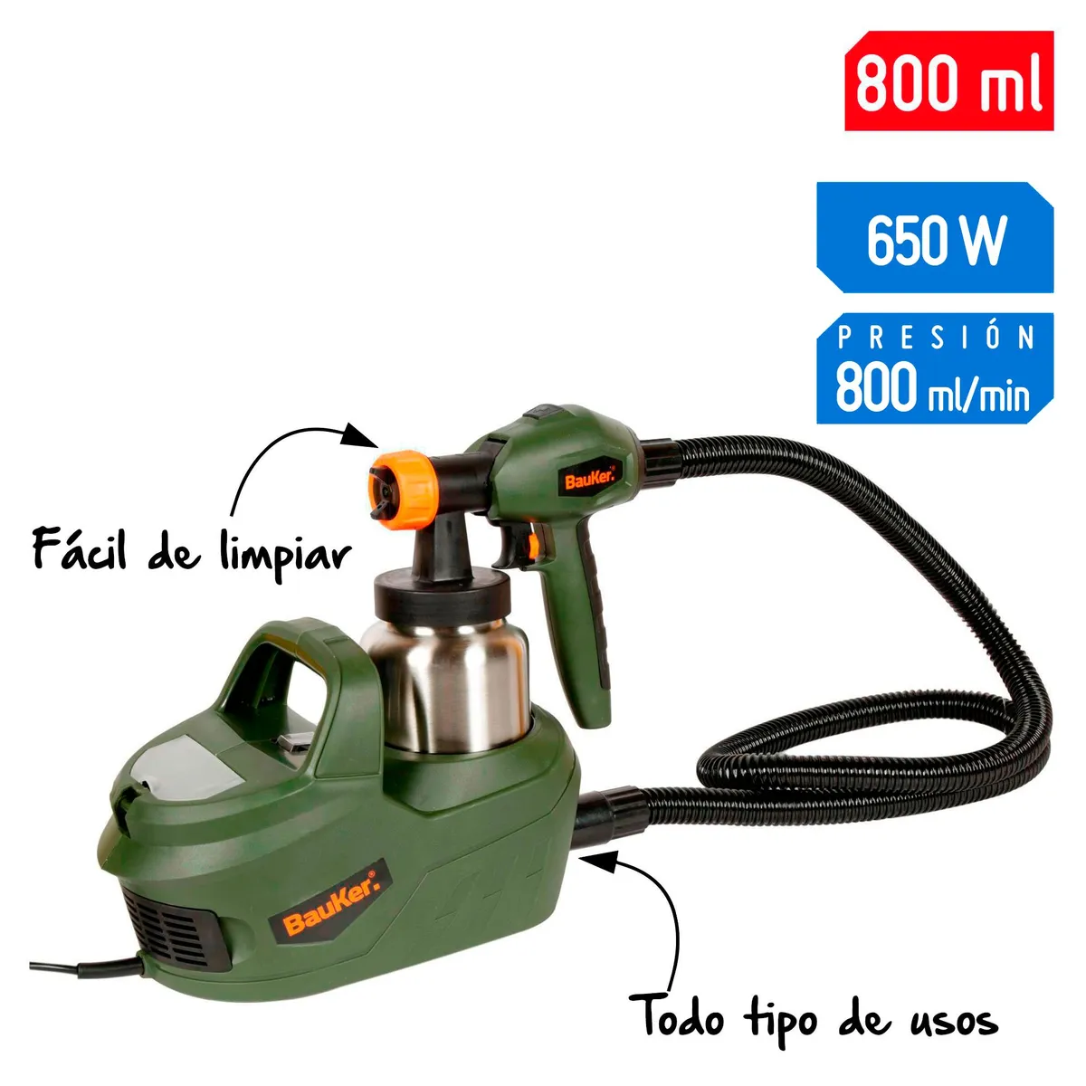 BAUKER - Pistola para pintar Bauker 650W