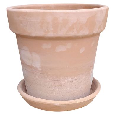 Maceta Balde con Plato Naranja 8x12x