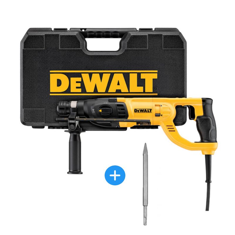 DEWALT - Rotomartillo  SDS Plus Dewalt  800W D25260K + Maletí­n Dewalt +  Cincel