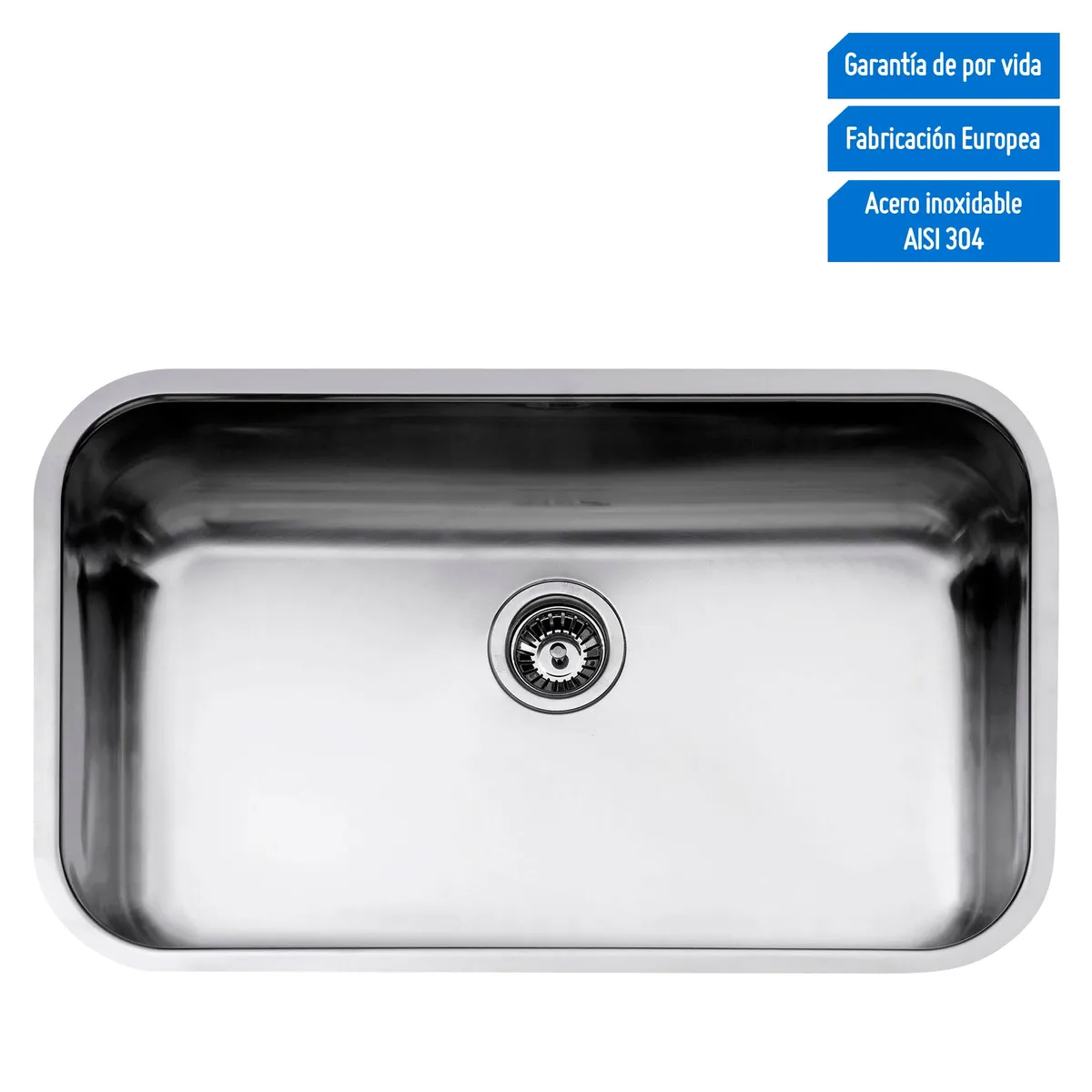 TEKA - Lavadero de Cocina Acero Inoxidable Teka 1 Poza 78.7x48.2cm