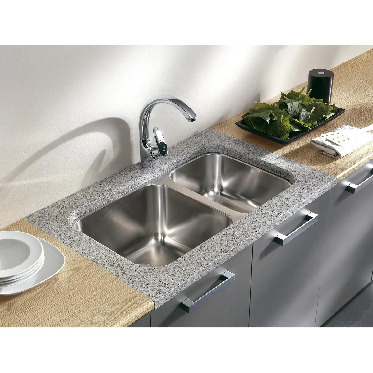 TEKA - Lavadero de Cocina Acero Inoxidable Teka 2 Pozas 84.5x47cm