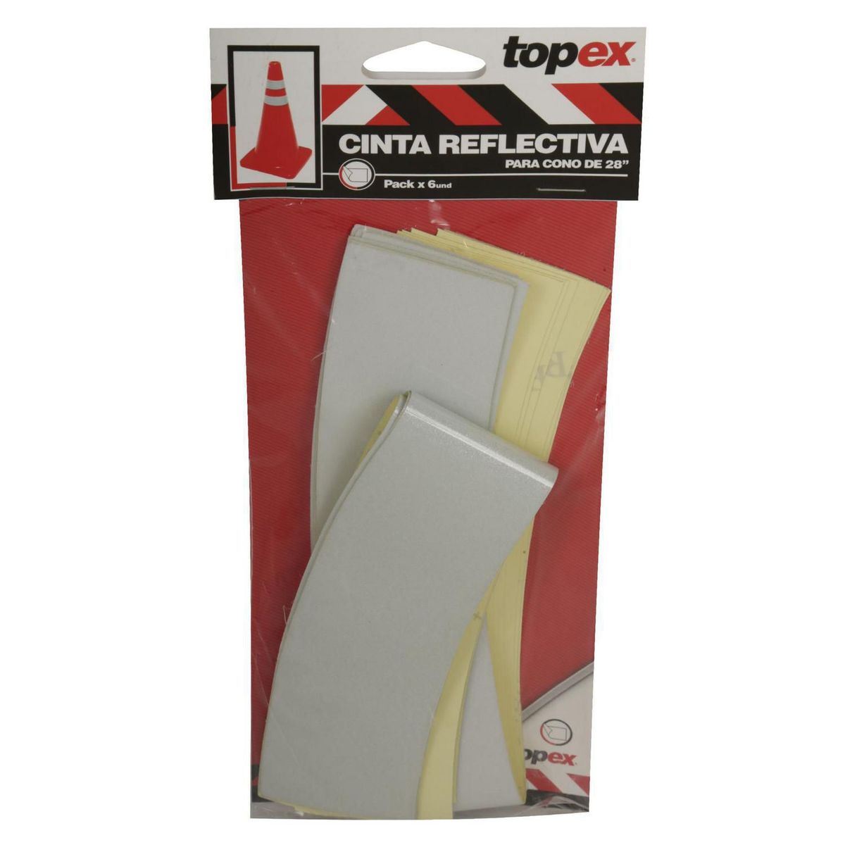 TOPEX - Cinta para Cono 28" Packx6 unid.