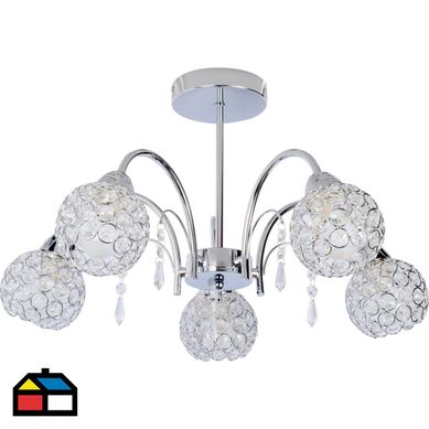 Lmpara de Techo Almada 5L E14 Gris