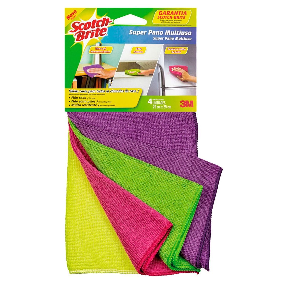 SCOTCH BRITE - Paño Microfibra Packx4 Scotch Brite