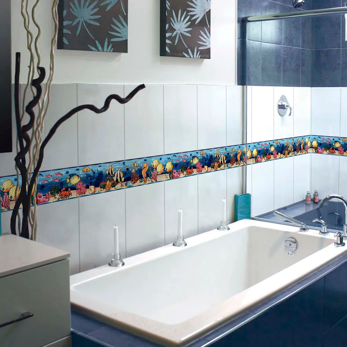 KANTU - Listelo Mundo Marino 45x7.5cm