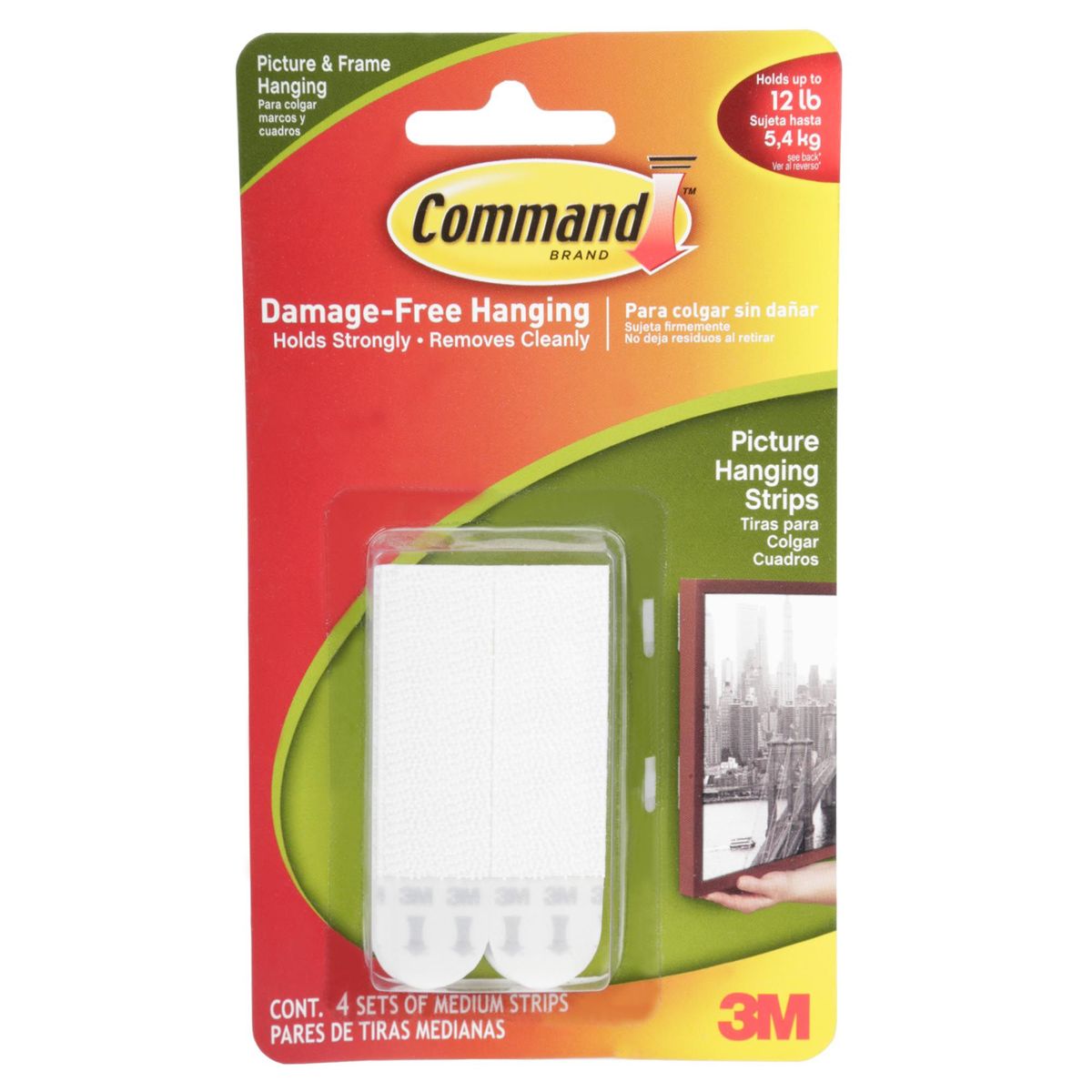 3M - Pack Pega Cuadros x 4 Pares