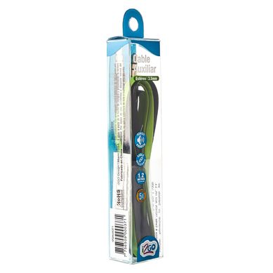 Cable Auxiliar 1.2m I2GO Negro/Verde