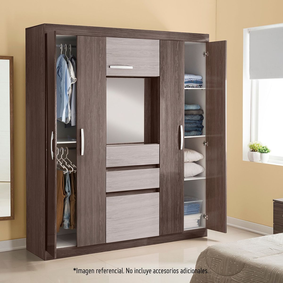 GENIALFLEX - Ropero 7 puertas 2 cajones Barcelona