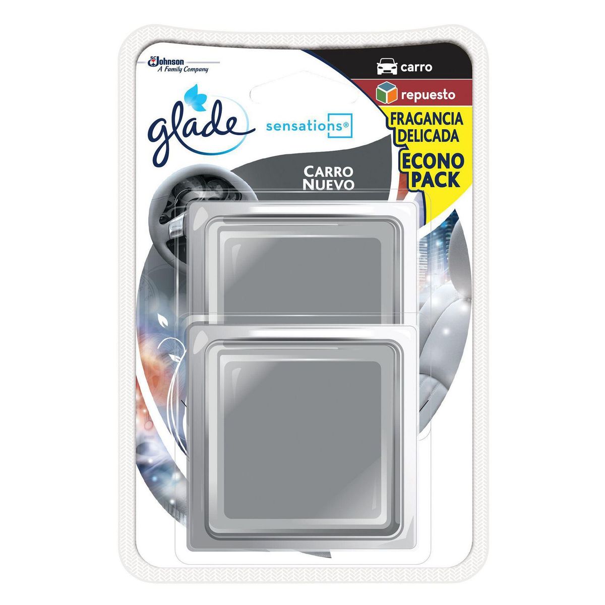 GLADE - Repuesto Aromatizante Glade Sensations Aroma Carro Nuevo