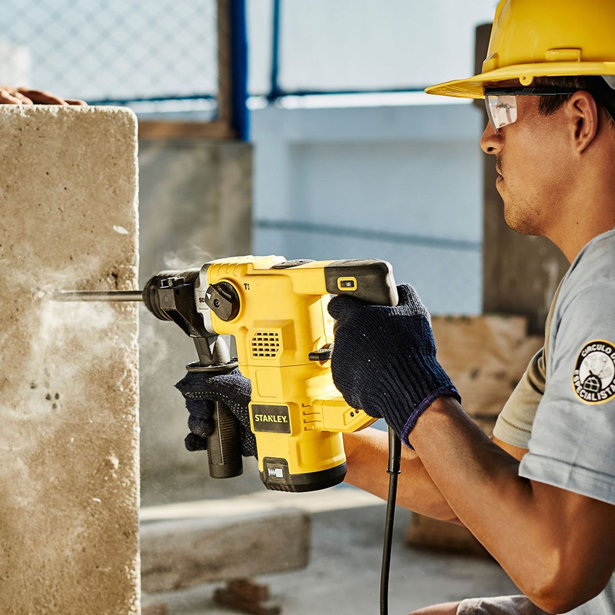 STANLEY - Rotomartillo SDS Plus Eléctrico Stanley 1250W + Esmeril Angular Eléctrico 4-1/2" 710W Stanley