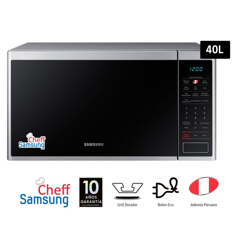 SAMSUNG - Horno microondas 40L MG40J5133AT