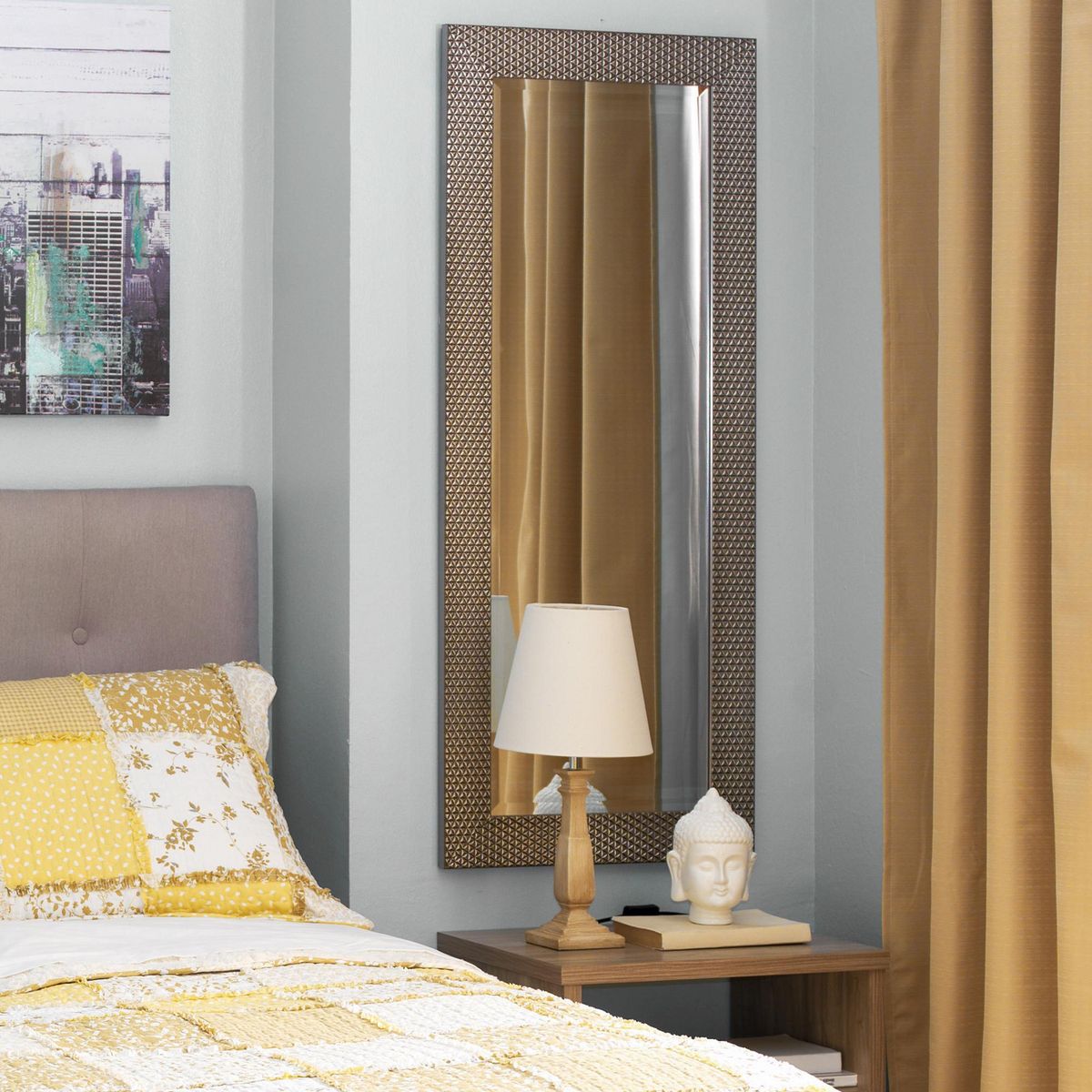 JUST HOME COLLECTION - Lámpara de Mesa Victoria 1L E27 Blanco 30 W 22x48 cm