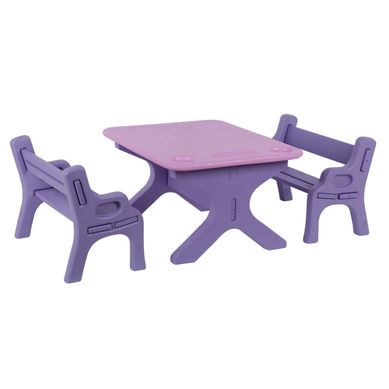 Set Didctico 1 Mesa con 2 sillas morado/rosado