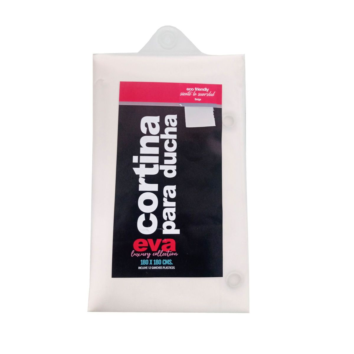 DOS POR MEDIO - Cortina de Baño Eva Beige 180x180cm