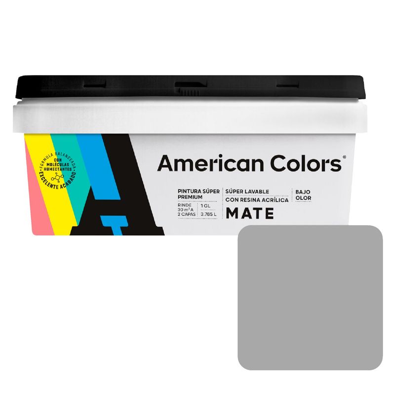 AMERICAN COLORS - Pintura American Colors Gris Plata 1GL