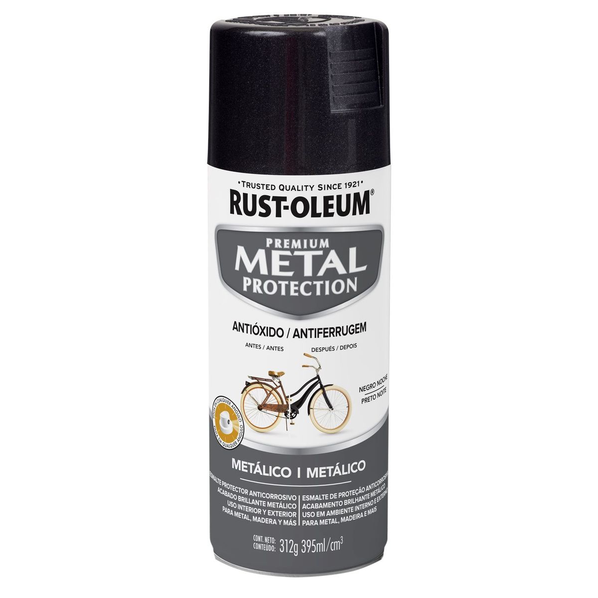 Aerosol protector de superfices metalicas, Metal Protection Metálico Negro Noche 312 Gr, marca RUST OLEUM - Foto Principal