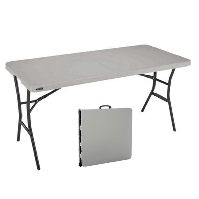 Mesa Plegable 153x70 Gris Claro