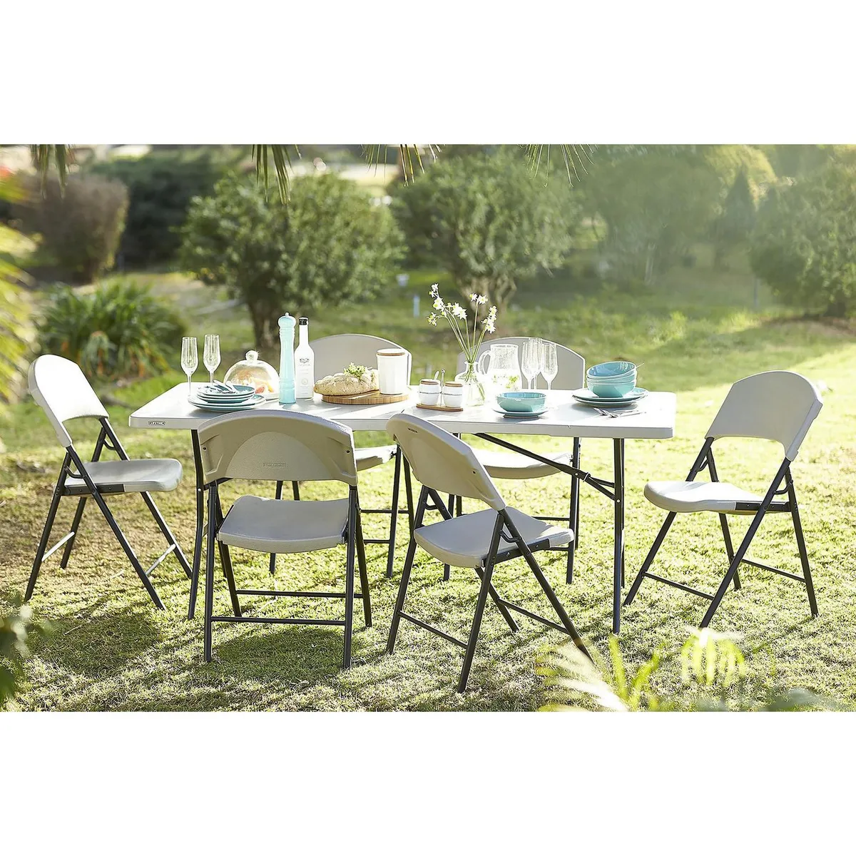 LIFETIME - Mesa Plegable Rectangular Gris 180CM