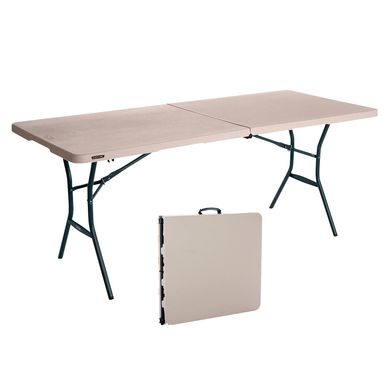 Mesa Plegable LT Granito Blanca 244x76cm