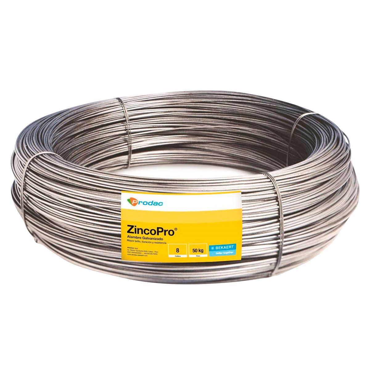 PRODAC - Alambre Galvanizado N° 8 x 50kg