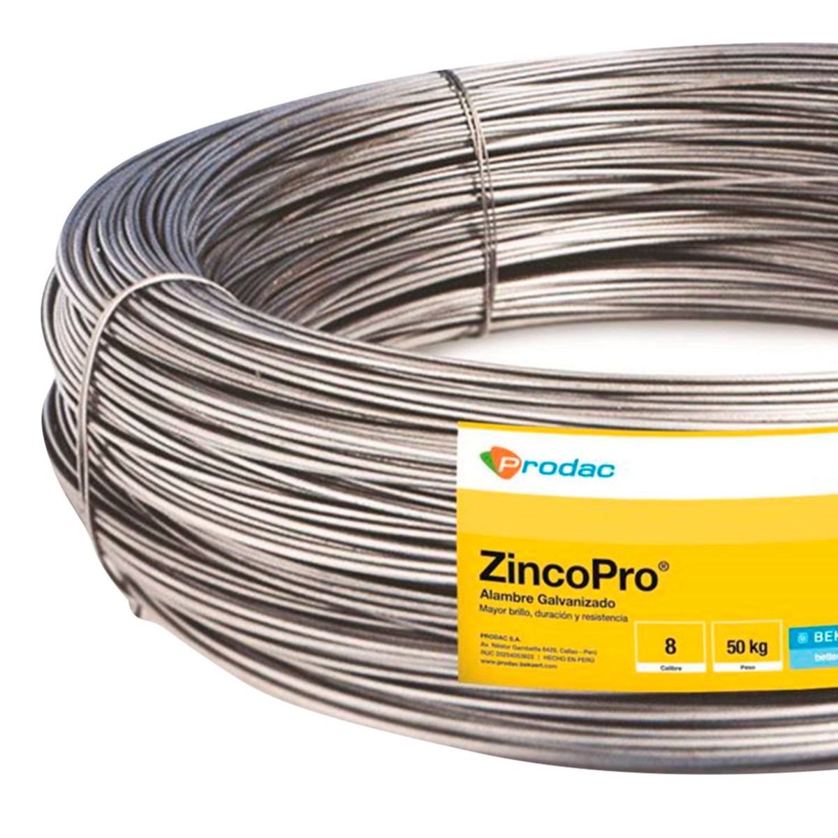 PRODAC - Alambre Galvanizado N° 8 x 50kg