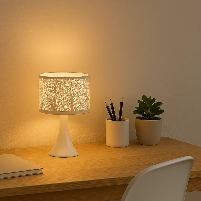 CASA BONITA - Lámpara de Escritorio Deco JY91 Nimes Gris/Plata 40 W 18x16 cm