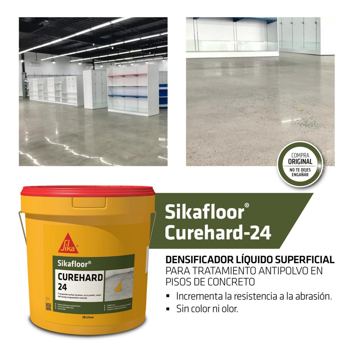 SIKA - Sellador de Superficies Antipolvo Sikafloor Curehard-24 x 4L