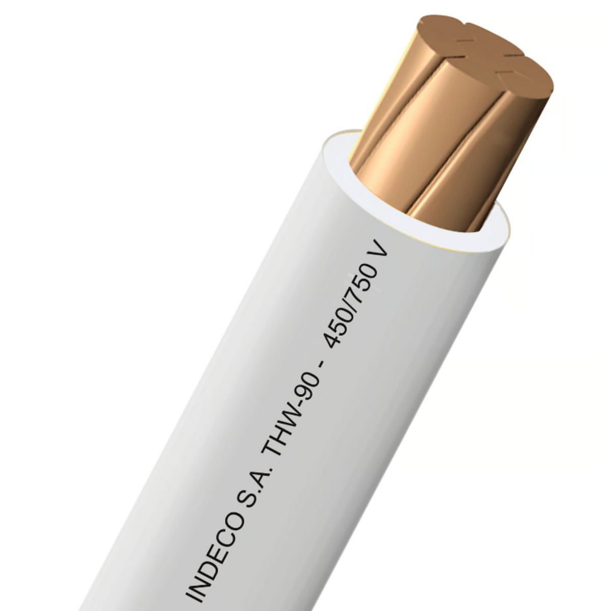 INDECO - Cable THW 6mm2 Blanco 100 Metros