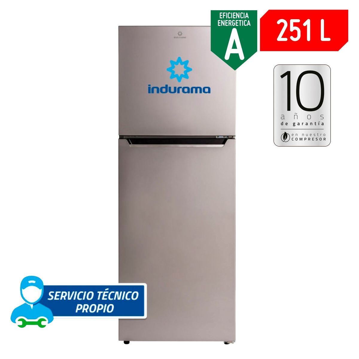 INDURAMA - Refrigeradora Indurama 321 Lt Top Freezer RI-399 Croma