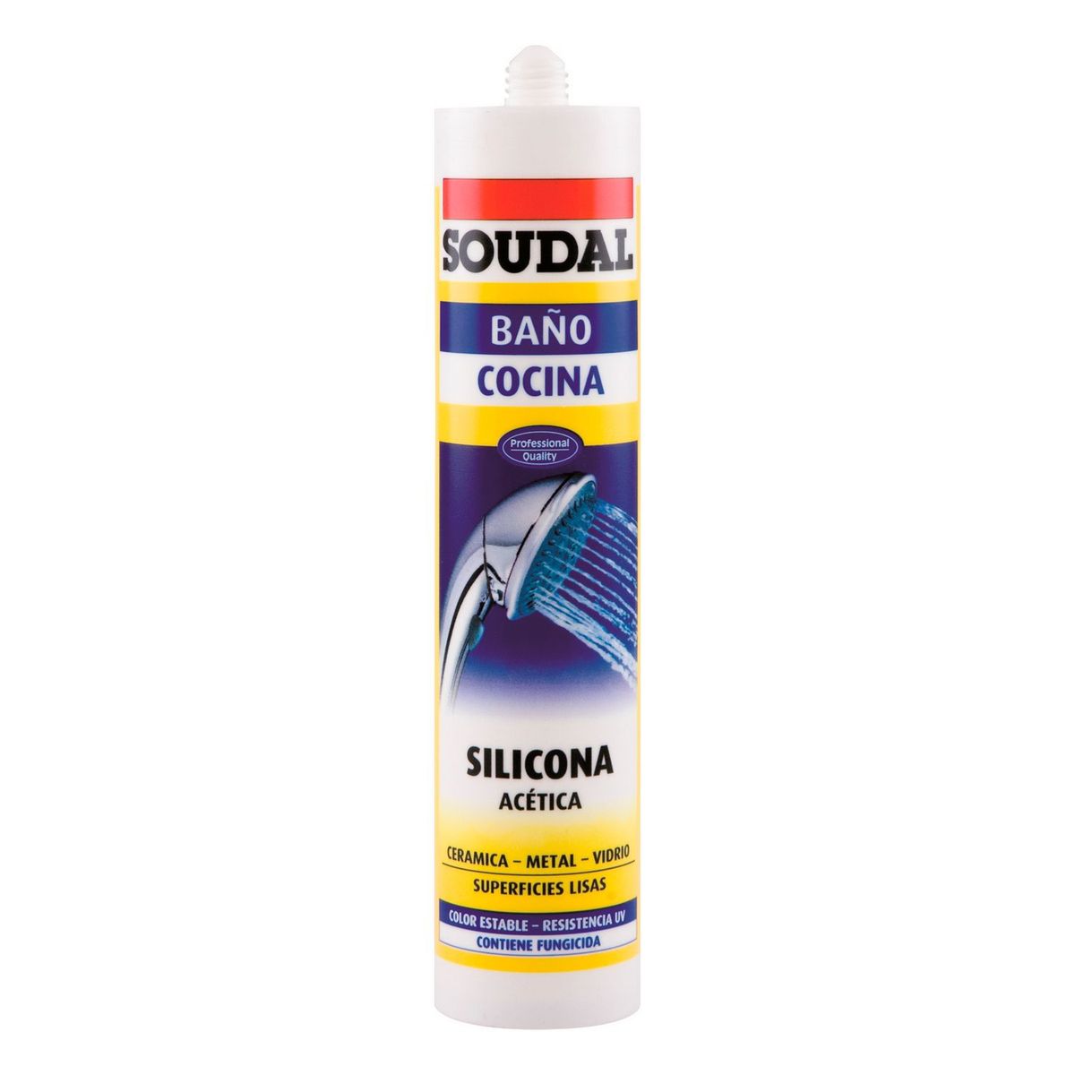 SOUDAL - Silicona baño y cocina 300 ml blanca