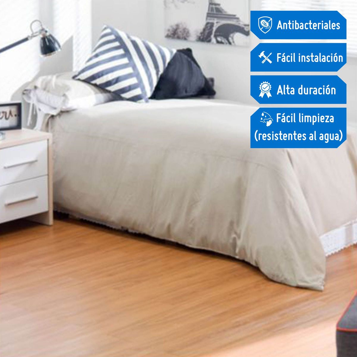 HOLZTEK - Piso viní­lico nogal 2mm - Venta por metro cuadrado