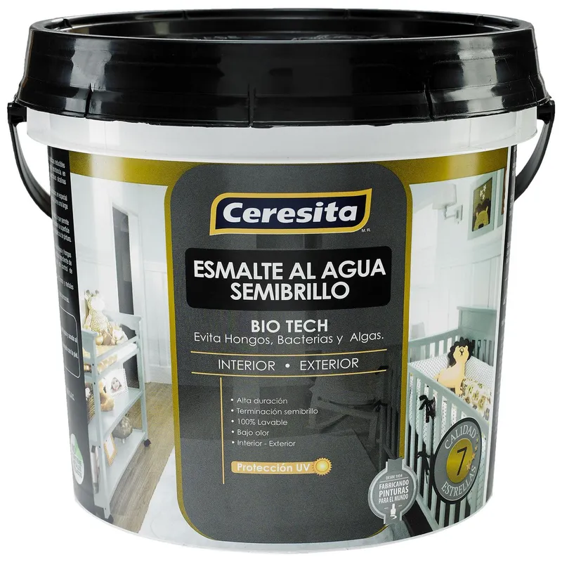 CERESITA - Esmalte al agua Blanco Semibrillo 4 L