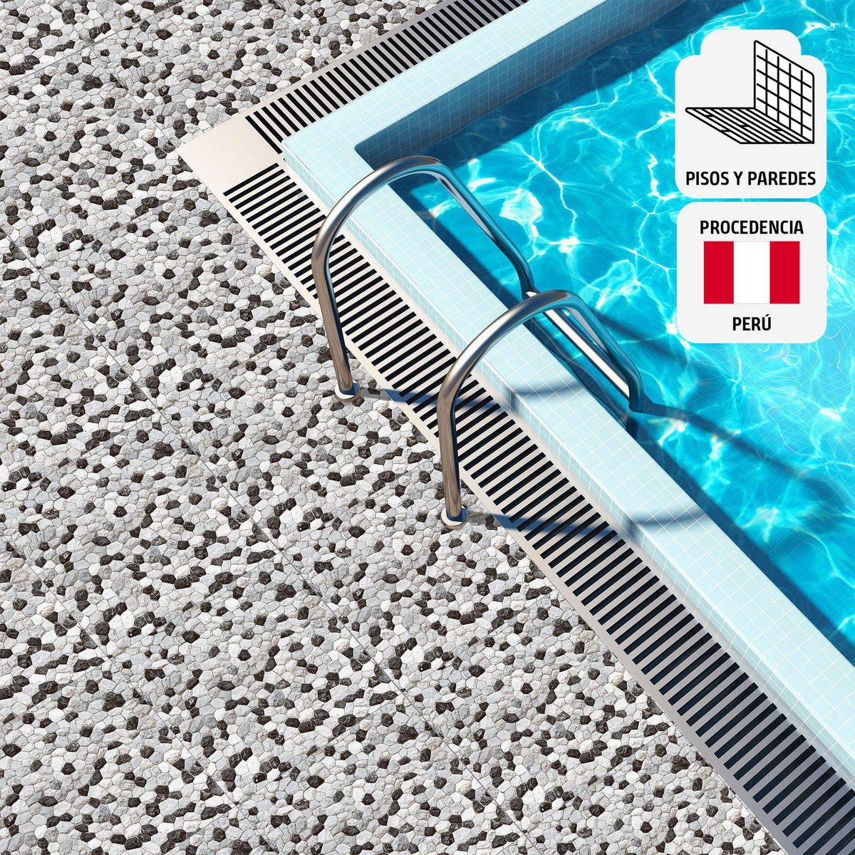 GALA - Cerámica Fortaleza Blanco Rústico 46x46cm 1.90m2 para piso