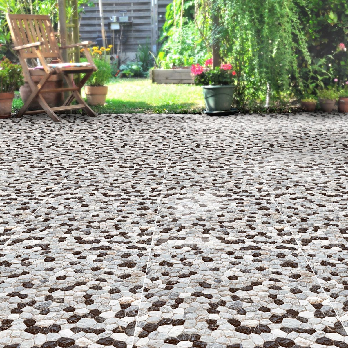 GALA - Cerámica Fortaleza Blanco Rústico 46x46cm 1.90m2 para piso