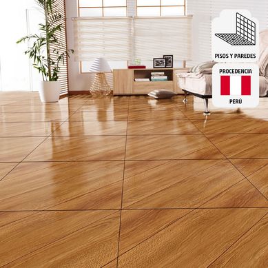 Cermica Marrn 46x46 Maderadas Satn 2.08 m2