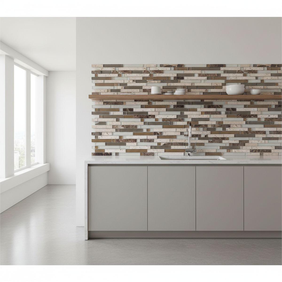 Malla decorativa Marrón y beige 30x30cm, marca HOLZTEK - Foto Principal